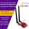 WiFi 6 Intel AX210 Wireless Network Card, 1 Set, Color: As Shown, Material: PCB & Metal