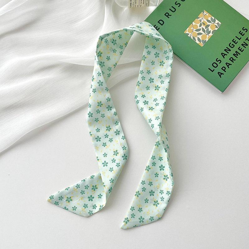 Long Silk Scarf, High-end New Versatile Hair Tie Streamer, Atmosphere Ribbon, Spring and Summer Decorative Scarf, Tied Bag Streamer