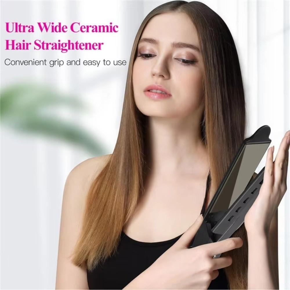 Temperature Adjustable Hair Straightener Wide Plate Professional Straightener Flat Iron Home Use