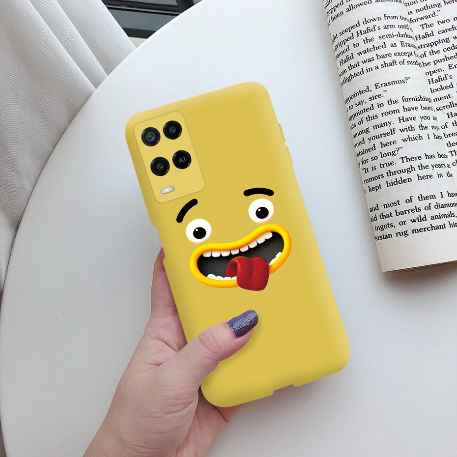 For Oppo A54 Case CPH2239 Soft Silicone Shockproof Cute Painted Cover For Oppo A54 OppoA54 A 54 6.1" Phone Cases Fundas Bumper