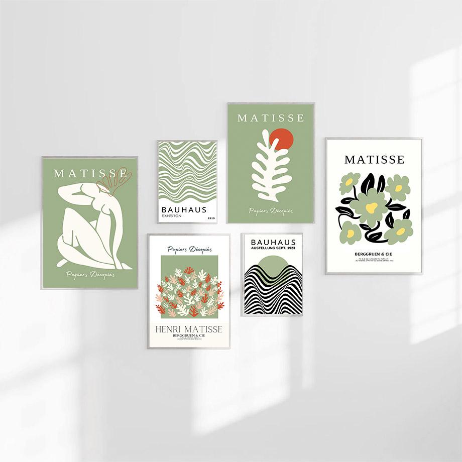 Matisse Bauhaus William Morris Wall Art Poster Decoration Mural Nordic Canvas Painting Wall Pictures Abstract Prints Home Decor