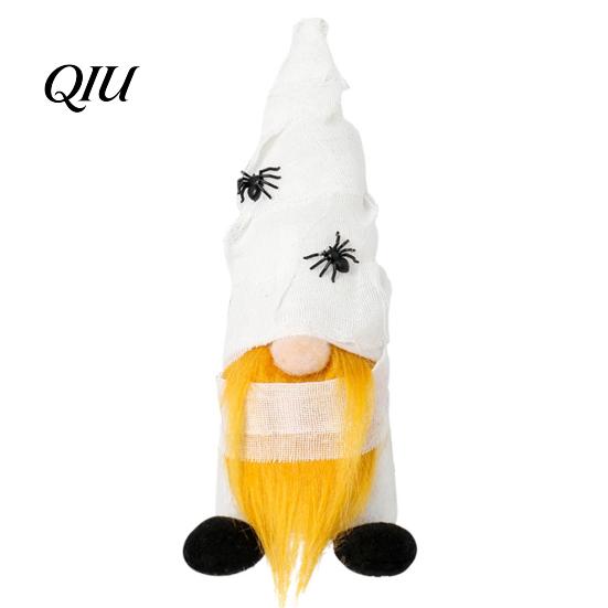 Black Red Party Favors Halloween Gnome Figurine, Faceless Dwarf Doll Decor with Devil Witch Decorative Figures for Mummy, Soft Fabric Tabletop