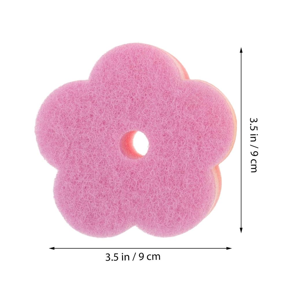LEDMOMO Губка для 10 Губка для Губка Ткань для Форма цветка Кухня, Штук, Мытье посуды, Без царапин, Антибактериальный, Мытье посуды, Пенообразование,