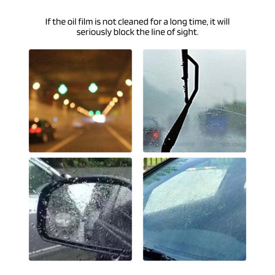 Мощный очиститель лобового стекла автомобиля, средство для удаления масляной пленки, быстродействующий, без разводов, очиститель лобового стекла, набор для чистки стеклоочистителей в салоне автомобиля
