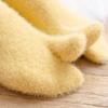 3 Pairs Woman Girl Winter Tabi Socks Short Tube Warm Two Toed Sock Thick Soft Cozy Plush Solid Color Split Toe Bed Sleep Socks