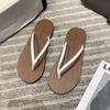Slippers Women's Summer Outer Wear 2025 New Flip-flops Fashionable Versatile Ins Trendy Cool Slippers Flat Bottom Pinch