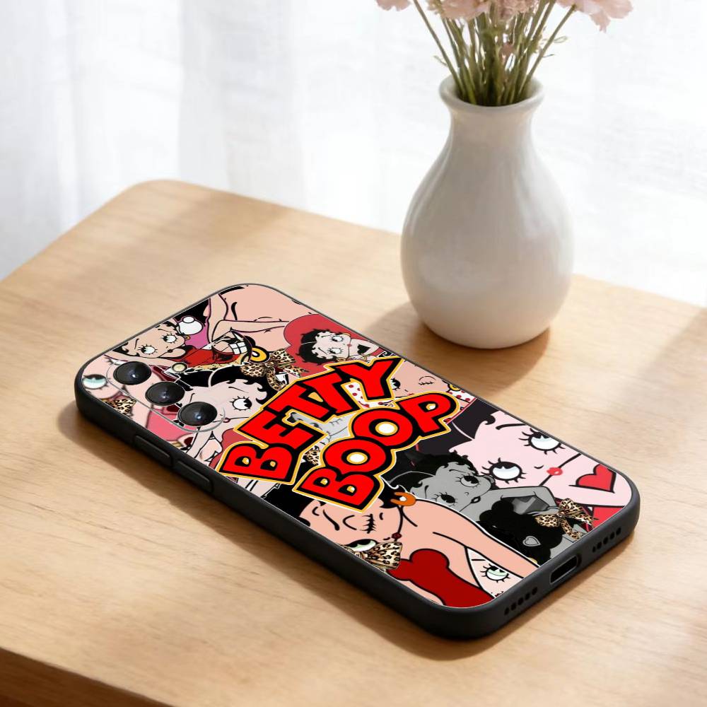 Y-BettyS-Cute-t-Boops Чехол для телефона Samsung Galaxy A73, A21s, A22, A31, A52, A53, A71, A41 Мягкий черный корпус