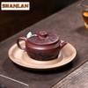 160ml Yixing Purple Clay Teapots Handmade Large Caliber Pot Raw Ore Dragon's Blood Sand Tea Making Kettle With Infuser Zisha Tea