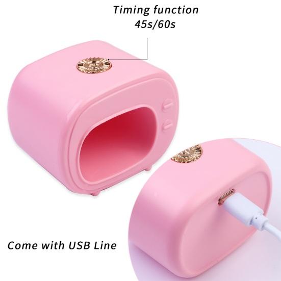 Портативная мини-лампа для ногтей с питанием от USB, компактный дизайн, ТВ-образный лак для ногтей без черного цвета, быстросохнущий маникюрный аппарат для ногтей