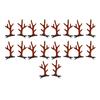 9 Pairs Reindeer Christmas Hairpin Lovely Reindeer Antlers Hair Clip for Party Brown