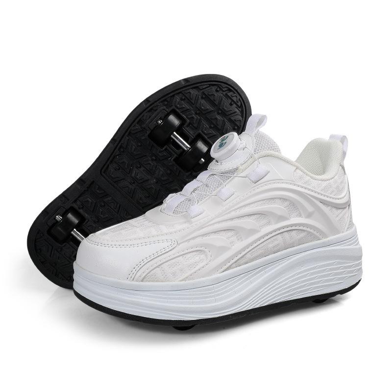 Четырехколесные деформированные беговые туфли детские автоматические роликовые коньки для мальчиков и девочек невидимые роликовые коньки для взрослых обувь на колесиках