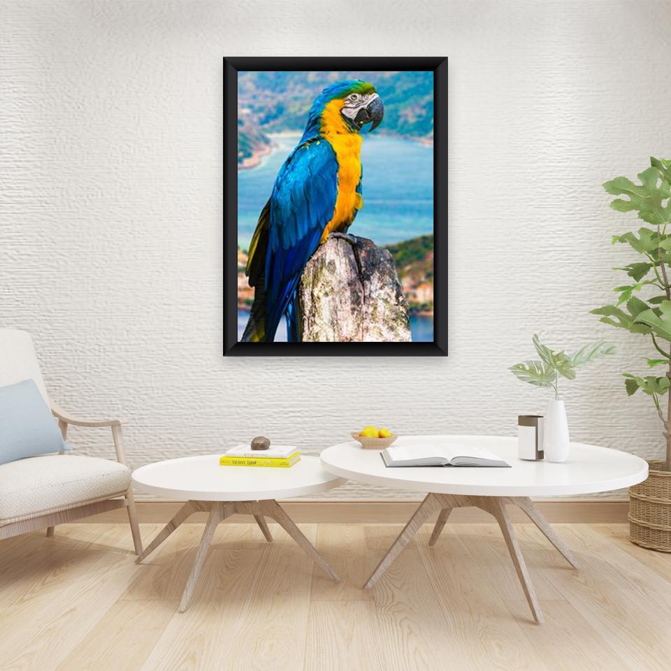 Round Diamond Painting DIY Cross Stitch Kit Bird Painting 5D Rhinestone Embroidery Mosaic Cross Stitch Wall Art Home Decor