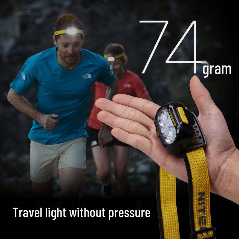 Налобный фонарь Nitecore UT27 с двойным лучом для активного отдыха и трейлраннинга