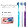 Soft Bristles Orthodontic Cleaning Brush PP Handle Clean Orthodontic Braces
