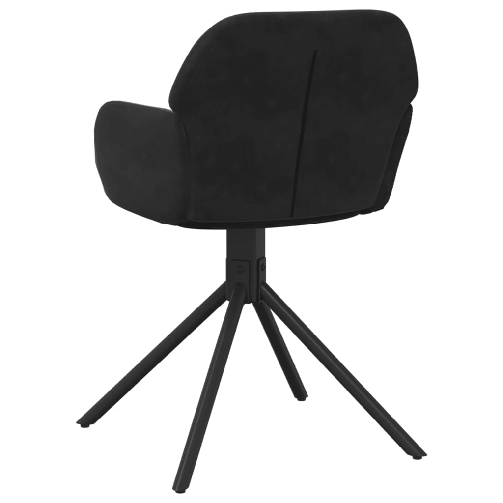 Dining Room Chairs 2 pcs Swivel Black Velvet