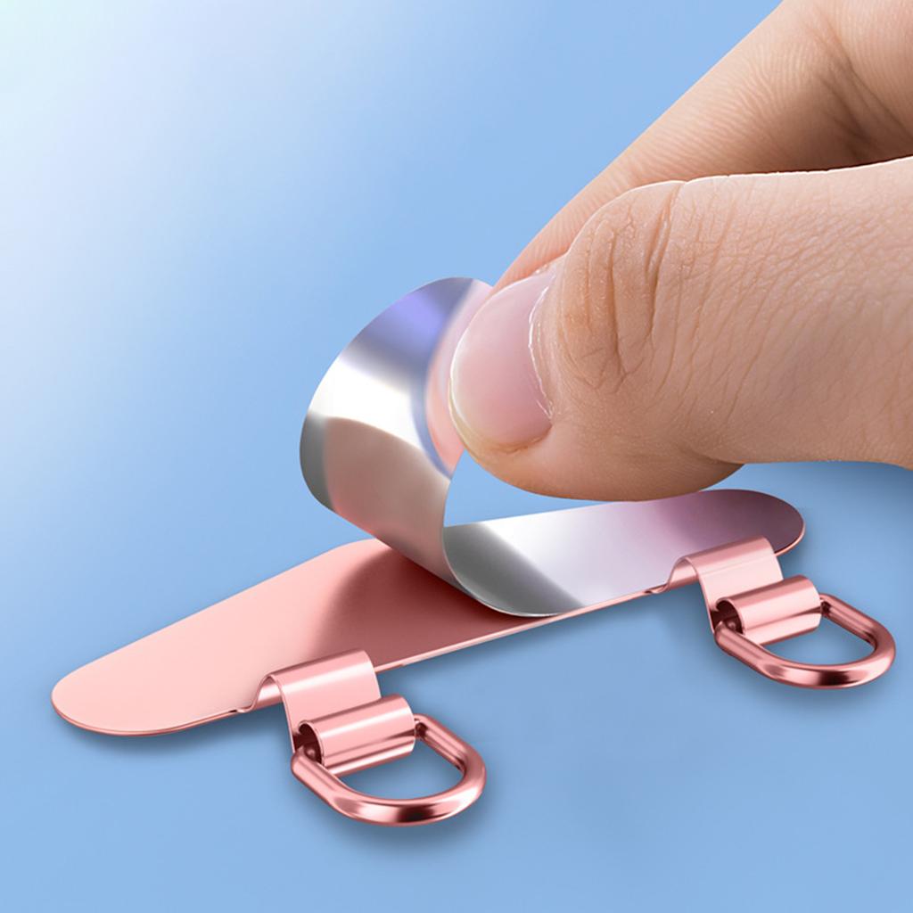 Зажим для телефона из нержавеющей стали с двойной металлической цепочкой для уха для надежного крепления на открытом воздухе для активного образа жизни