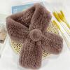 Scarf Women Winter Natural Rabbit Fur Flower Neck Warmer Elastic Women Girls Shawl Stylish Female Knitted Scarves