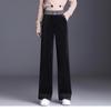 Осень-зима, повседневные мешковатые брюки с высокой талией, эластичные широкие брюки, винтажные спортивные штаны, вельветовые женские прямые брюки с буквенным принтом