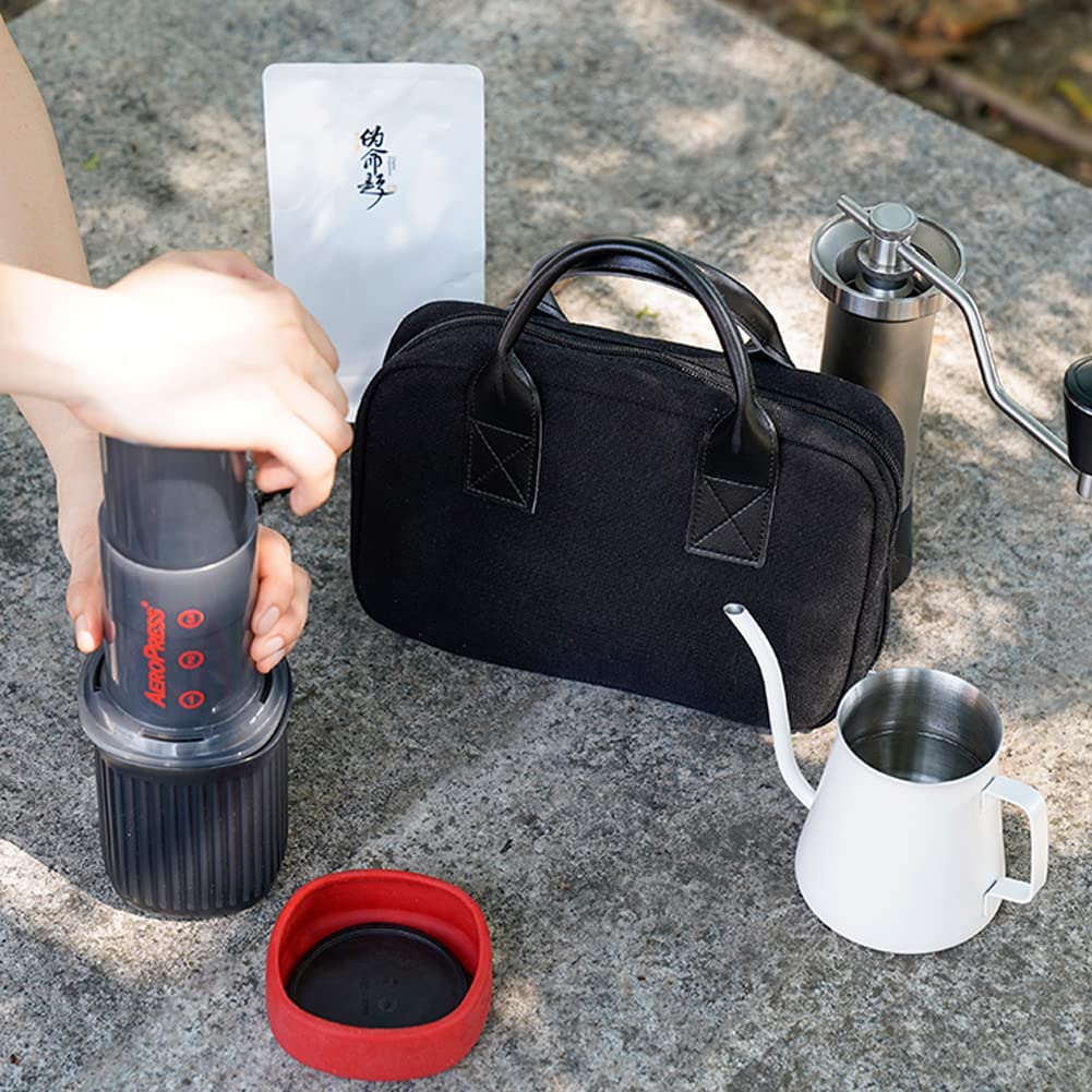 Watchget Сумка для хранения ручной кофемолки, дорожный футляр для ручной кофемолки, чехол для кофе на открытом воздухе с сумкой для хранения, удобный для переноски