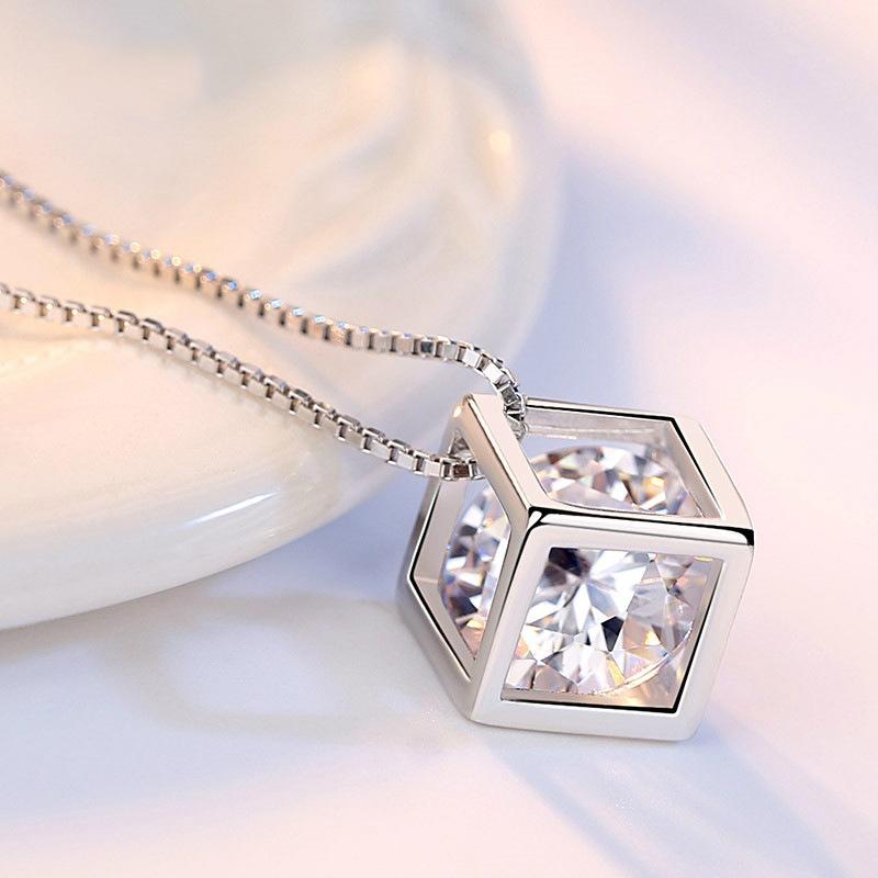 Ожерелье Love Rubik's Cube для женщин, японское и корейское, простое персонализированное ожерелье с подвеской на ключицу