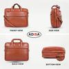 ADISA Laptop Messenger Office Bag Briefcase for Work for Men (LB6051-TAN)