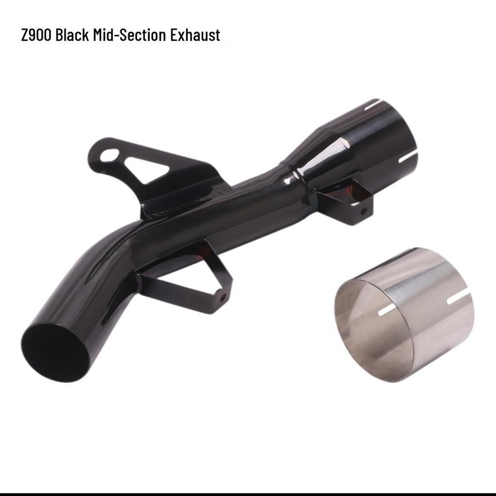 Kawasaki Z900 Titanium SC Exhaust System: Blue-Baked Front Section for Motorcycle Modification