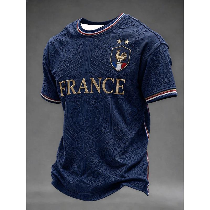 2026 Edition French Fans Football Training T-Shirt Digital Printing Comfortable and Breathable Family Clothing