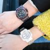 Casio Водонепроницаемый Механизм Прозрачный Кварцевый Механизм Ремешок из Смолы Японские и Корейские Часы Унисекс Черный Циферблат GA-110LS-1APRGMA-S110SR-7APR