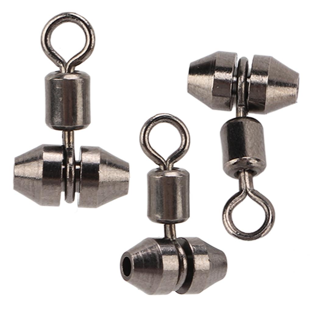 10pcs 3 Way Fishing Swivels T Turn Brass Barrel Triple Swivel Cross Line Fishing ConnectorsM