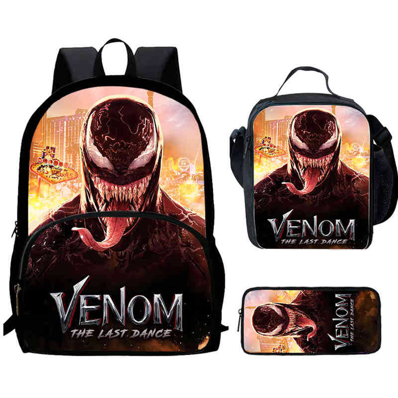 Школьный рюкзак Venom 3 Высокое разрешение Многофункциональный Оксфорд Легкий Рюкзак