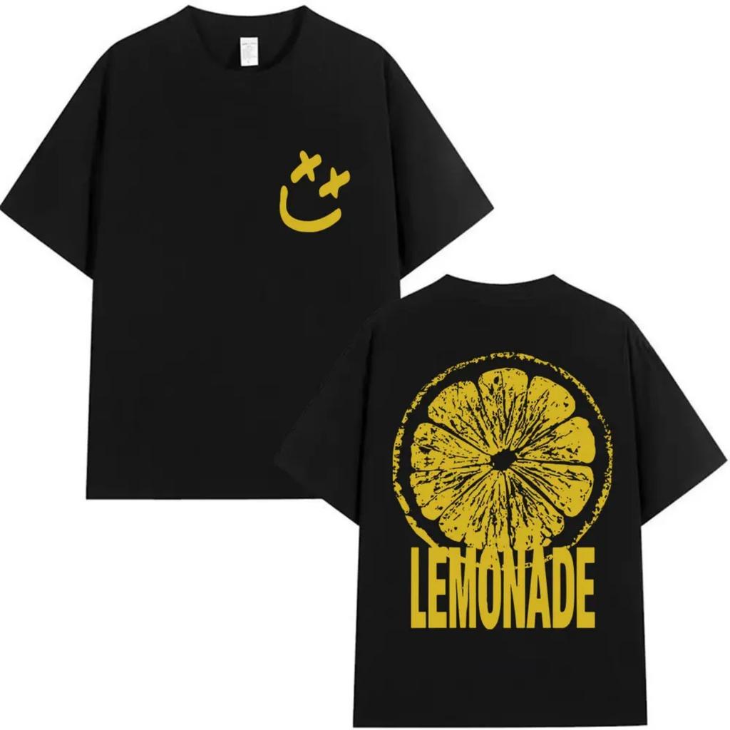 Louis Tomlinson Lemonade Tour Мужская и женская мода Харадзюку 2025-26 Лето Хлопковая футболка с принтом
