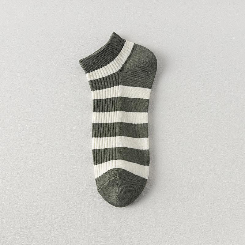 Мужские тонкие носки на весну и лето, двухслойные, в цветную полоску, универсальные, дышащие, впитывающие пот