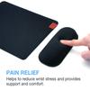 SenseAGE Mouse Pad Wrist Rest with Wrist Fatigue Tendonitis Ergonomic Compatible with Laser and Optical Mice Dark Gray & [2-Piece Set] Non-Slip Base,