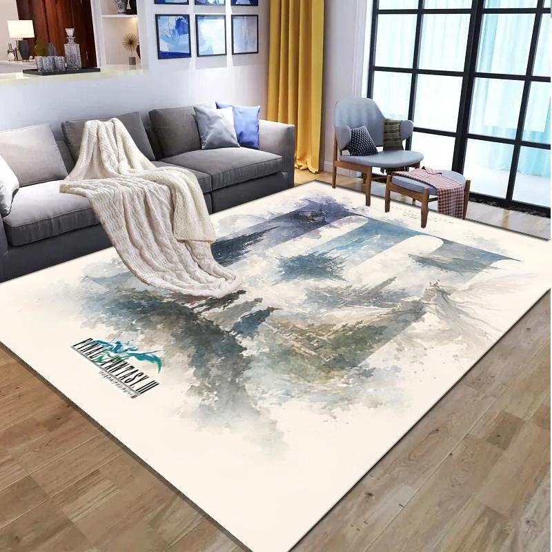 Final Fantasy Pattern Rug, Indoor/Outdoor Mat, for Picnic, Gameroom, Bedroom, Office, Living Room, Home Decor Carpet, Birthday Gift