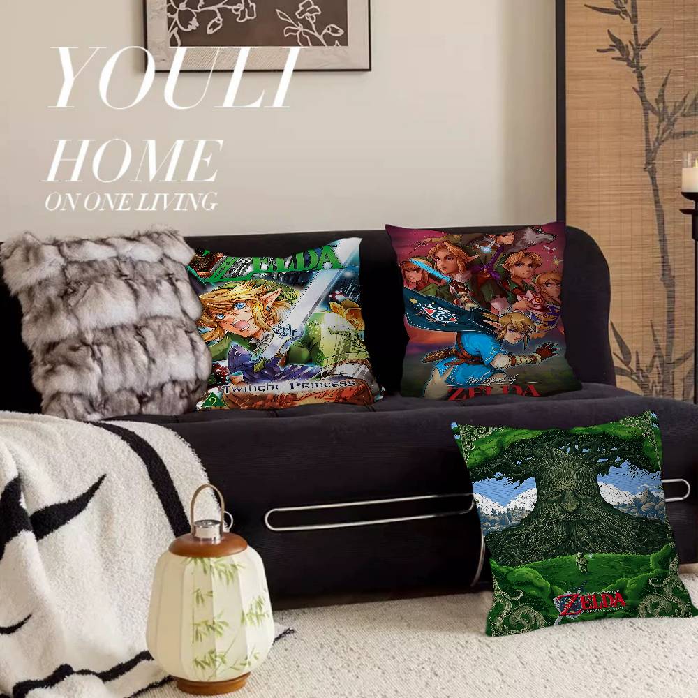 Game L-Legends Of The Z-Zelda Classic Movie Maple Design Cushion Cover Happy Autumn Harvest Decor Holiday Decorati Pillow Cover