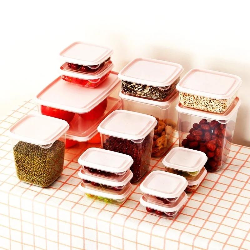 17 шт./шт. Ящик для хранения продуктов, кухонная отделка, герметичная коробка для хранения в холодильнике