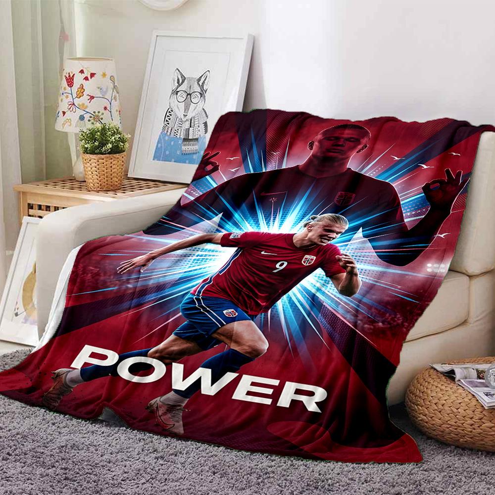 1pc Haaland10 Blanket, Gift, for Men and Women, Soft Blanket, Good for Sofa Bed Couch Travel, Lightweight Flannel Blanket