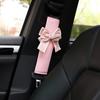 High Quality Pink Bowknot Universal Car Neck Pillow Auto Seat Headrest Supplies Seatbelt Car Accessories Interior for Women