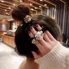Korean Style High-End Pearl Flower Hair Tie Headband – Elegant Women's Hair Accessory