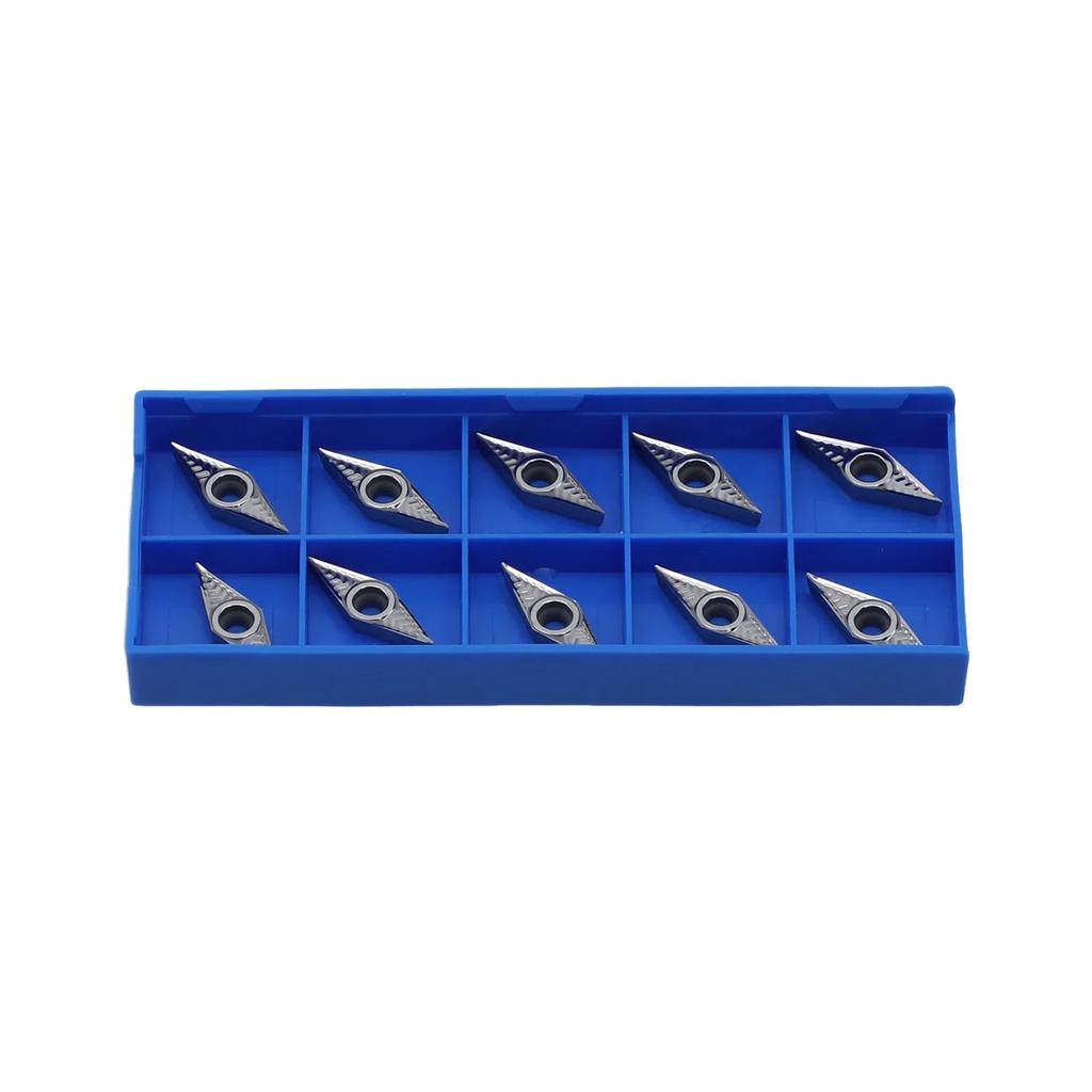 10pcs Inserts VCGT110304-AK H01 VCGT221-AK H01 CNC Carbide Blades Set For Aluminum Metal Cutting Machine Tools Accessories
