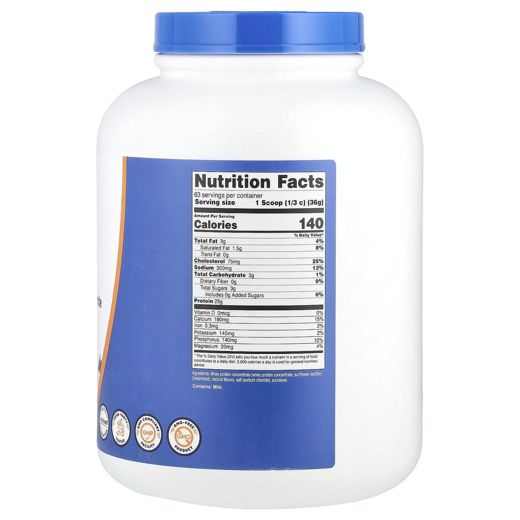 Nutricost Whey Protein Concentrate, Vanilla, 5 Lbs (2,268 G)