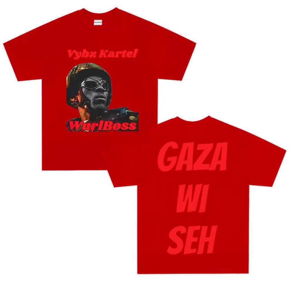 Rapper Vybz Kartelv New Album T Shirt Mens Fashion Hot Sale Cotton Tshirts Vintage Springsummer Short Sleeve Top Streetwears