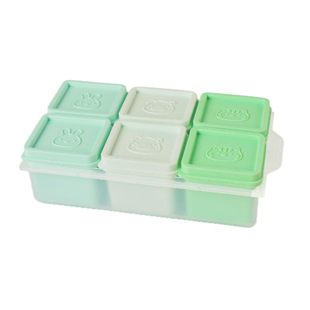 Silicone Baby Food Freezer Tray 6 Grid Puree Container Durable Ice Cube Tray  Fruit