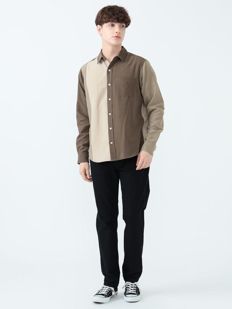 Beams Heart Men's Stretch Twill Narrow Jeans Pants, Black, Size L