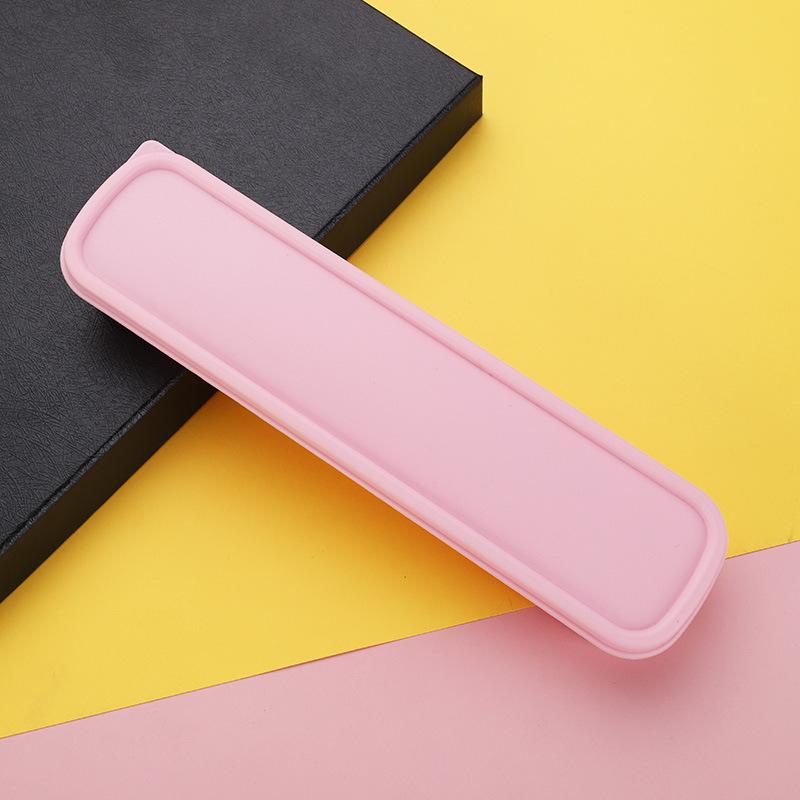 Wheat Straw Tableware Box Multicolor Portable Cutlery Case Spoon Fork Storage Box Students Household Dinnerware Bag Kitchen Tool