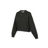 Logo Print Loose Fit Sports Crewneck Sweatshirt Women Sweatshirt Black DJ6938-010