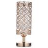 Crystal Bedside Table Lamp Decorative Desk Light with Dual USB Charge Ports Modern