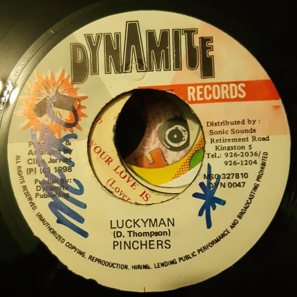 7-дюймовые зажимы для пластинок Luckyman DYN0047 Dynamite Record 1998 Ямайка Регги Ска Даб Б/у