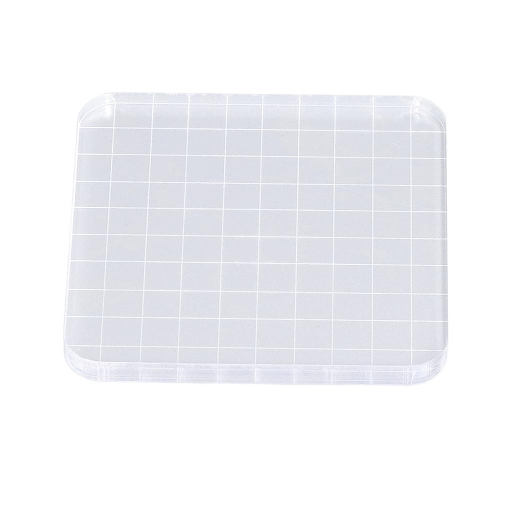 Acrylic Block 10x10cm Safe Round Corner Transparent Reusable Highly Durable Clear Stamps for