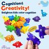 Plastic Color Sorting Montessori Toy Dinosaur Alphabet Sensory Toys  Children Kids Boys